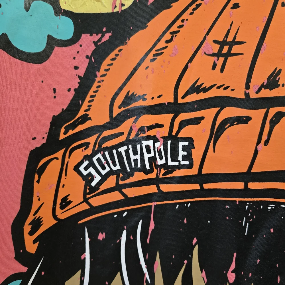 Y2K South Pole Men's XL Short Sleeve T-Shirt Graphic Blessed Coral Crew Neck NWT - Picture 3 of 11